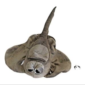 Ripley's Aquariums Believe It Or Not Stingray Manta Ray Plush Gray Sparkly 16"‎